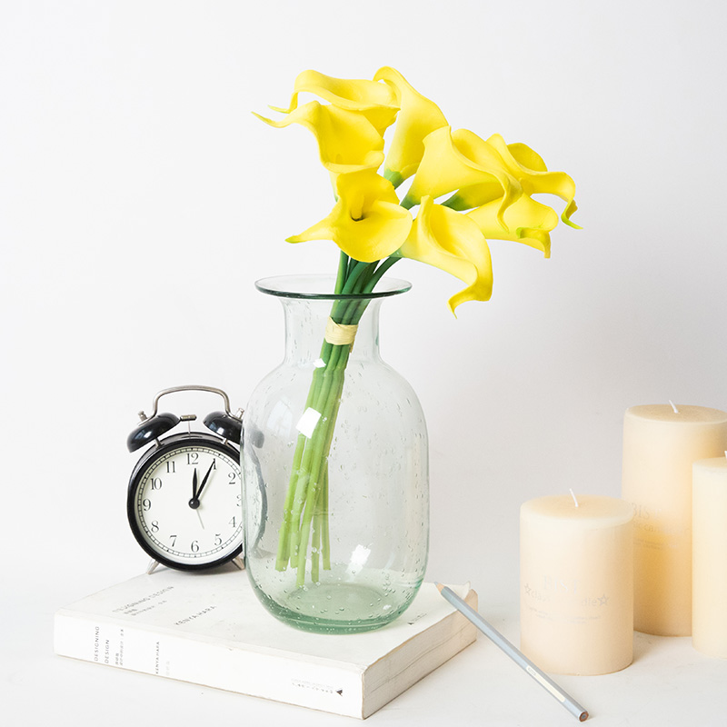 Simulation Calla lily Milan Snow ball Living room table Study Hotel Model room Vase flower arrangement Floral decoration
