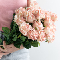 Simulation single head long Branch Small rose single head Tulip living room table study Hotel model room vase flower arrangement