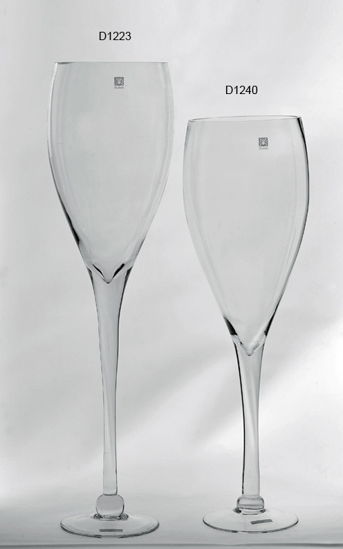 Transparent glass vase decoration wine glass shape living room craft home accessories modern fashion goblet model room