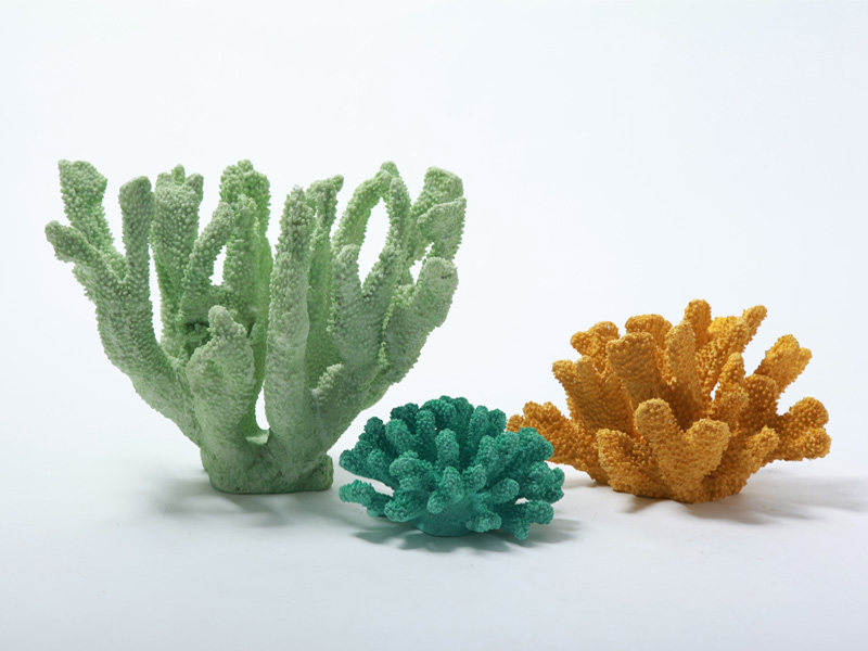 Resin ornaments Coral ornaments Modern simple color white Mediterranean style home exhibition hall design accessories