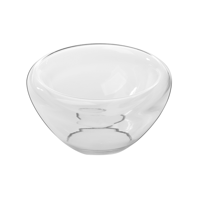 Transparent glass fruit plate European creative fashion double decorative utensils Living room coffee table TV cabinet Home decoration