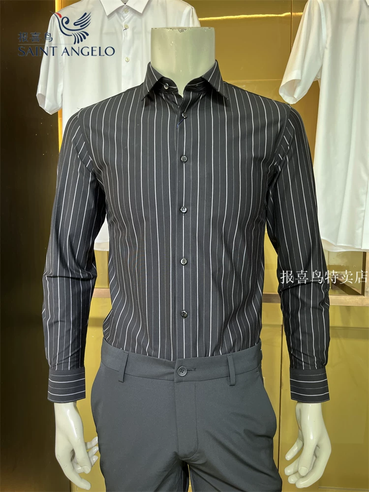 Черный осенний классический пиджак костюма, рубашка, slim fit