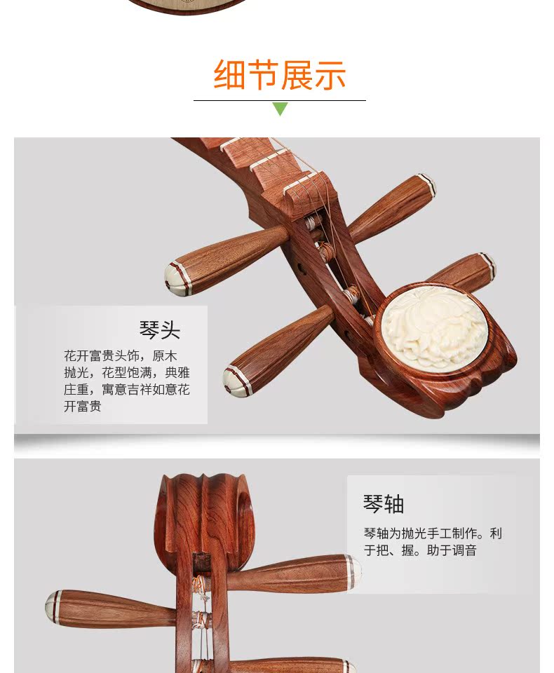 Xinghai 琵琶 琵琶 特 古 古 木材 木材 木材 木材 木材 8DJ13 - Nhạc cụ dân tộc sáo điện tử