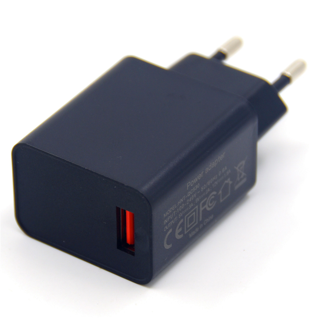 QC3 0 charger head 3A Fast charge 18W Qualcomm 9V2A flash charge for USB Type A camera power cable