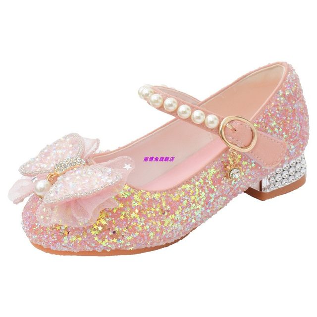 ເກີບ Elsa ເດັກຍິງ Princess summer sandals ຄົນອັບເດດ: rhinestone ປາກຕື້ນຮາບພຽງເລັກນ້ອຍເກີບຫນັງເກີບເກີບ sole ອ່ອນສະດວກສະບາຍ