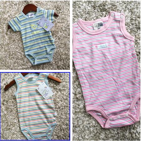 Original single male and female babies New newborn baby pure cotton short sleeve pull-up triangle crawling suit baby jumpsuit wrapped belly protector
