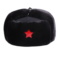 Lei Feng cap male and female Northeast winter cotton hat protection earthen cap thickened black-planted suede security guard duty warm hat