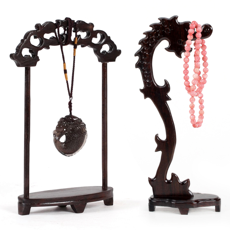 Ebony wood craft gift decoration storage jewelry rack bracelet necklace hanger jewelry display rack earring rack