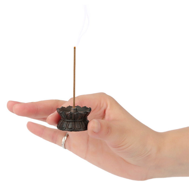 Purple Sandalwood Sandalwood Stove Lotus Incense Incense Holder Solid Wood Small Incense Holder Incense Holder Creative Zen Incense Base