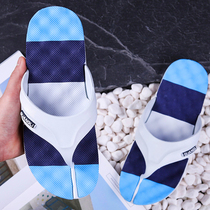 Slippers mens summer Korean version flip-flops mens beach shoes non-slip slippers mens tide couple sandals and slippers flip-flops mens summer