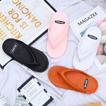 Flip-flops female ins tide summer wear all-match fashion clip-on beach slippers non-slip bathroom couple splint sandals