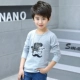 Quần áo trẻ em bé trai áo thun dài tay mùa xuân và mẫu mùa thu 2018 mới cho trẻ em áo sơ mi trẻ em lớn bé trai phiên bản Hàn áo thun bé gái đẹp