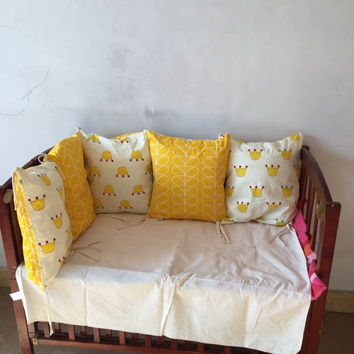 Хлопковая дышащая кроватка, съёмные универсальные бортики, ветрозащитная подушка, защита от столкновений