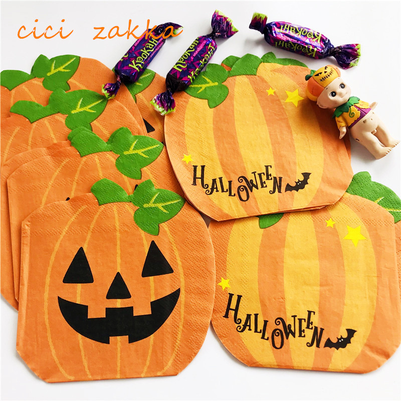 Daiso Halloween Tissue Paper, Pumpkin-Shaped Party Napkins, Halloween Dessert Table Party Decoration Placemats Daiso Halloween Tissue Paper, Pumpkin-Shaped Party Napkins, Halloween Dessert Table Party Decoration Placemats