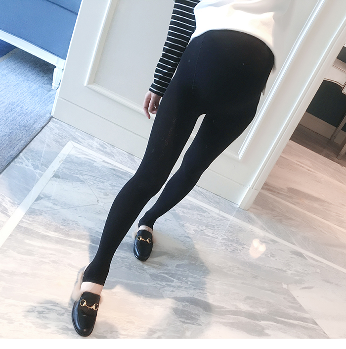 Bà bầu quần quần mùa thu dẫm lên chân bà bầu vớ quần nâng bụng hoang dã vớ mỏng thon thả quần legging đen thủy triều mẹ quan ao bau