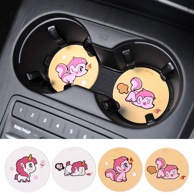 In-car car water cup mat, non-slip mat, Universal Creative decoration, cute storage mat supplies