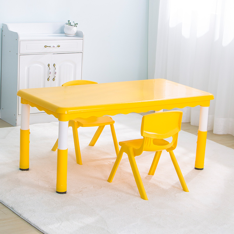 Kindergarten Smooth Complete Set Table And Chairs Painting Room Calligraphy Training Table Games Table Baby Building Blocks Table Easy To Scrub