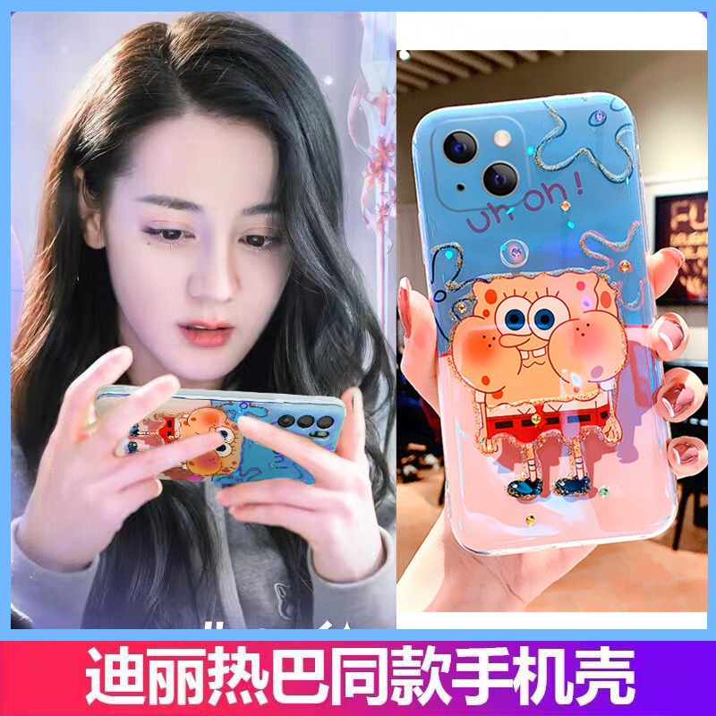 Blue Light Cartoon Cute Apple 13 phone protective shell applies iphone13promax new all-bag protective sleeve Female XS