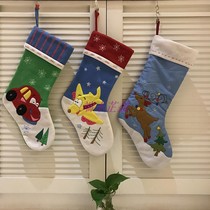 Christmas Christmas Eve embroidery Christmas stockings cartoon Christmas boots send girls gift bag