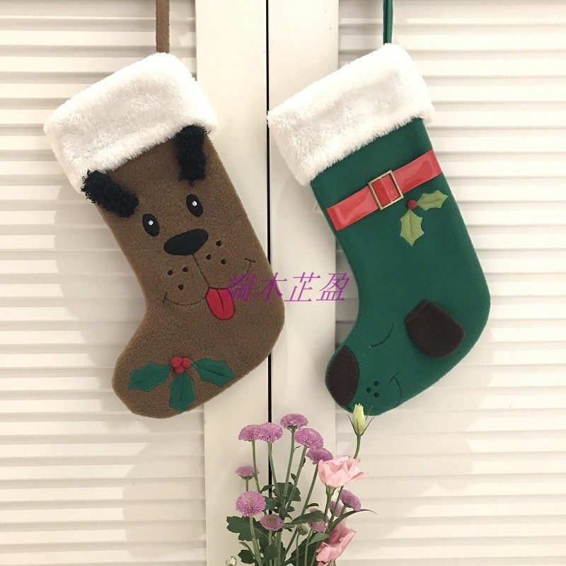 Christmas Christmas Christmas Christmas Eve Pets dogs Christmas Sox Cartoon Jewry Christmas boots for girls Gift gift bags