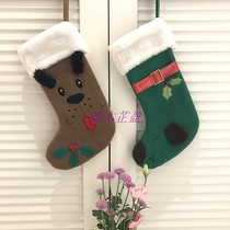 Christmas Christmas Eve Pet Dog Christmas Stockings Cartoon Christmas Boots Gift Bag for Girls