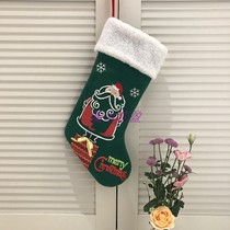 Christmas Christmas Eve Foam Print Santa Claus Christmas Socks Large Gift Gift Bag Candy Socks