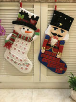 Christmas Christmas Eve Walnut Soldier Snowman Embroidered Christmas Stockings Christmas Boots Countdown Calendar