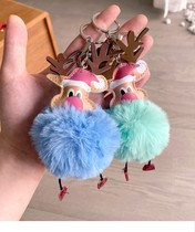 Christmas Christmas Key Buckle Cartoon Creative Car Men & Women Style Gift Keychain Couple Pendant