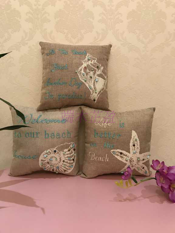 Mediterranean Mediterranean Sea Conceptron Sea Star Fabric Decorated Ocean Popular Cash Cushion Pillow