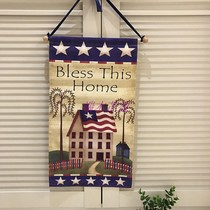 independence day US National Day Independence Day Flag Retro Flag Canvas Mottled Print Hanging Picture