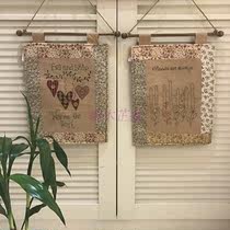 Creative country garden wall decoration vintage patchwork decoration hanging painting children's fabric restaurant bar bedroom living room flag