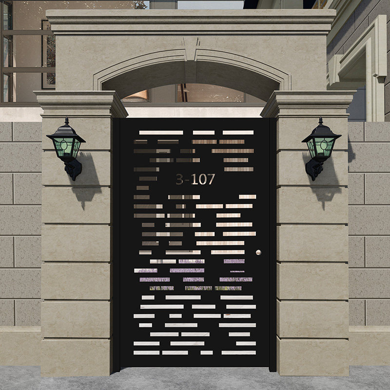 Wrought iron gate Courtyard door Garden villa country door carved into the home double portal openwork wrought iron door