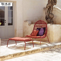Outdoor Sofa Rattan LAZY CHAIR TEA TABLE COMBINATION LEISURE OUTDOOR PATIO GARDEN TERRACE WATERPROOF SUNSCREEN RATTAN CHAIR
