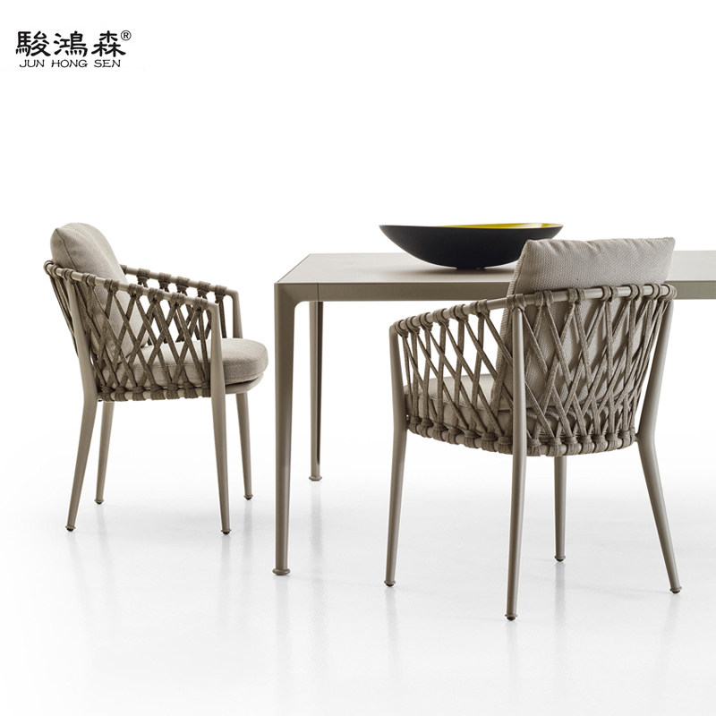 Outdoor Table And Chairs Courtyard Garden Dining Table And Chairs Combine Modern Minima Casual Open-air Balcony Vines choreography table and chairs-Taobao