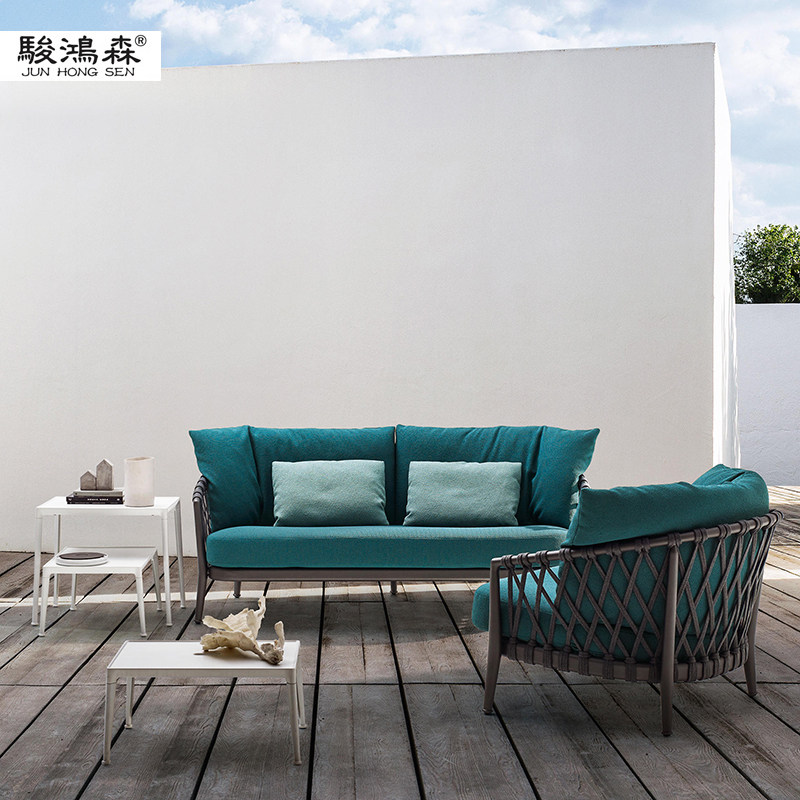 Outdoor rattan sofa sunscreen Waterproof Combined Casual Living-room Vines Balcony Terrace Villa courtyard Fujisie Chairs innate