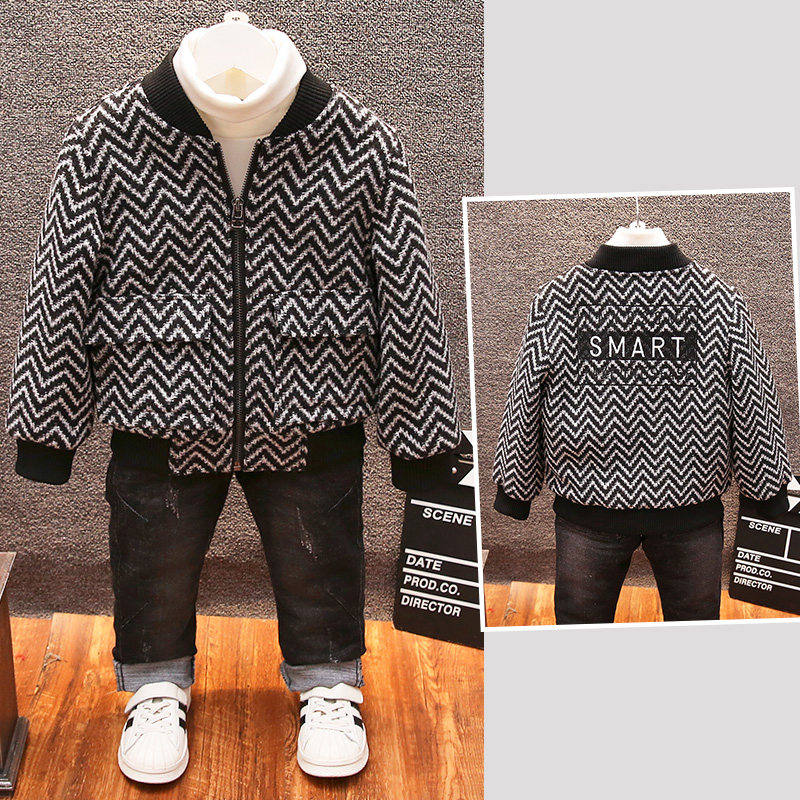 Boy Han Version Foreign Pie Jacket Jacket Jacket 2021 Autumn Winter Fashion Children Gross Shorts Outerwear Big Boy Tide