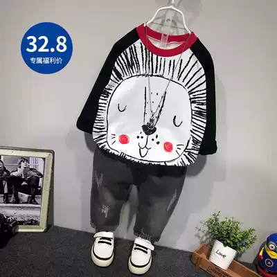 Boy T-shirt loose Korean version of foreign style long sleeve 2020 spring new children cotton cartoon Top thin tide boy