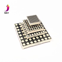 8 * 8LED lattice-Yang digital 1 9mm 3 0mm 3 75mm 5 0mm highlighted in red 16 feet
