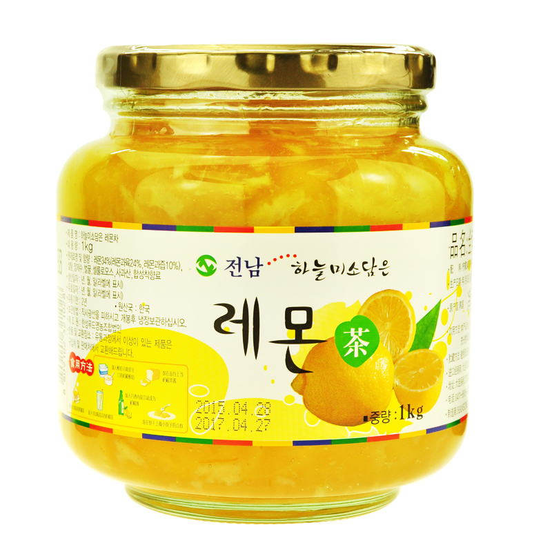 South Korea imports all South honey lemon tea brewed beverage canned 1KG mesh tea fruit sauce drink juice