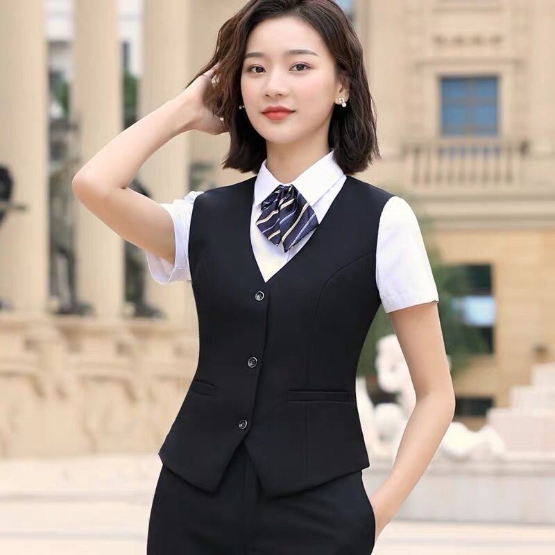 Women's Vest New Style Professional Wear 2025 Spring and Autumn Korean Version Slim Fit Vest Workwear Vest Bank Uniform Women Women's Vest New Style Professional Wear 2025 Spring and Autumn Korean Version Slim Fit Vest Workwear Vest Bank Uniform Women