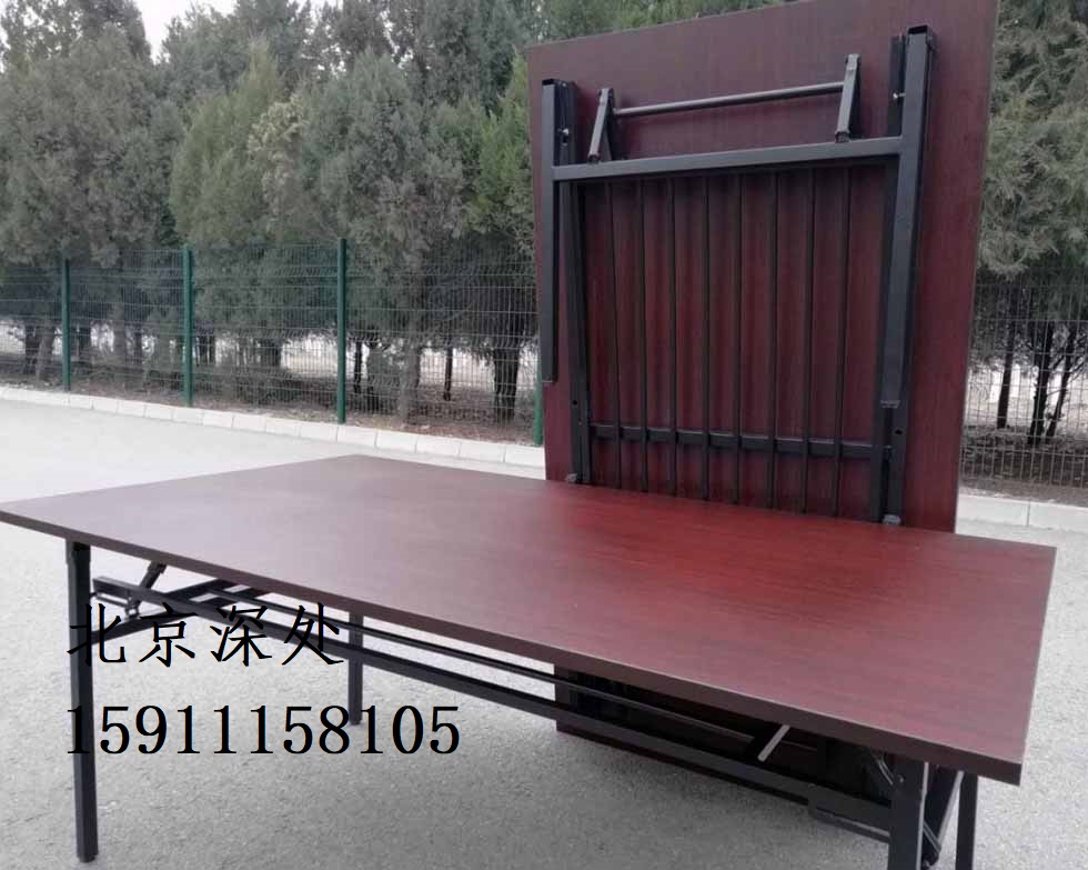Widening Double Layer Folding Table Shrink Meeting Table Desk Long Strip Table Training Folding Table Quick Dining Table
