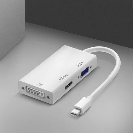 Apple computer Thunderbolt 2 docking macbookair adapter DVI VGA projector minidp turn hdmi