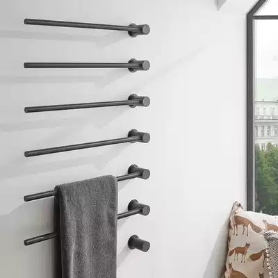 High-end intelligent electric towel rack rod bathroom household powder room heating and drying bath towel rack all copper concealed embedded