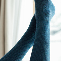 Autumn and winter thick wool pantyhose cashmere knitted womens bottling socks dense velvet soft waxy plus velvet Slim Leggings