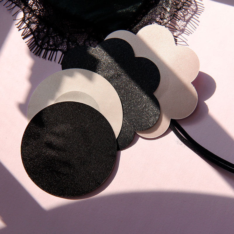 Milk Sticker Anti-Bump Nipples With Satin Cloth Face Chest Patch Thin Air-Permeable Swimming Waterproof Men And Women Invisible Milk Fainting