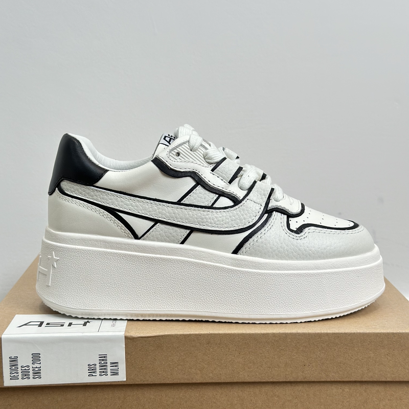 Ash Women's Shoes Thick-Soled Color-Blocking Casual Sneakers Versatile Genuine Leather White Shoes Height-Increasing Platform Shoes Aq140L40070 Ash Women's Shoes Thick-Soled Color-Blocking Casual Sneakers Versatile Genuine Leather White Shoes Height-Increasing Platform Shoes Aq140L40070