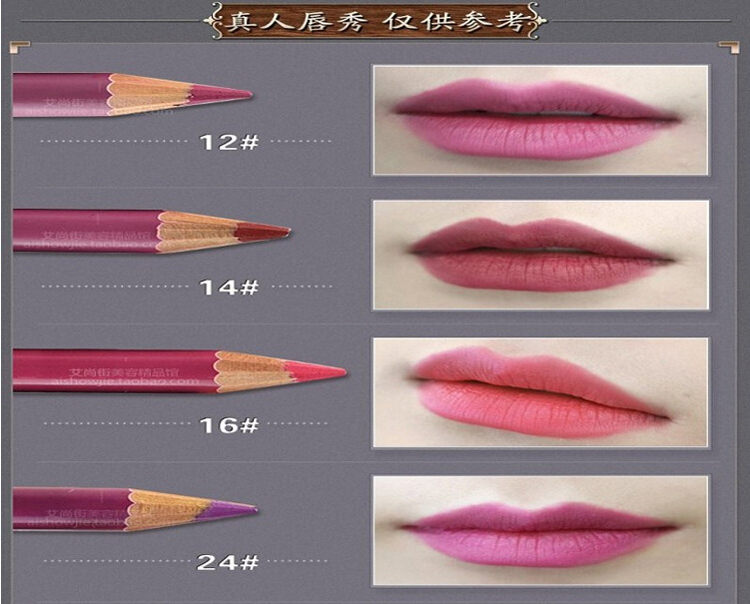 Snow White Lip liner / Lip Pencil Lip Makeup Pink Purple Red Lip liner Không thấm nước chì kẻ môi morphe