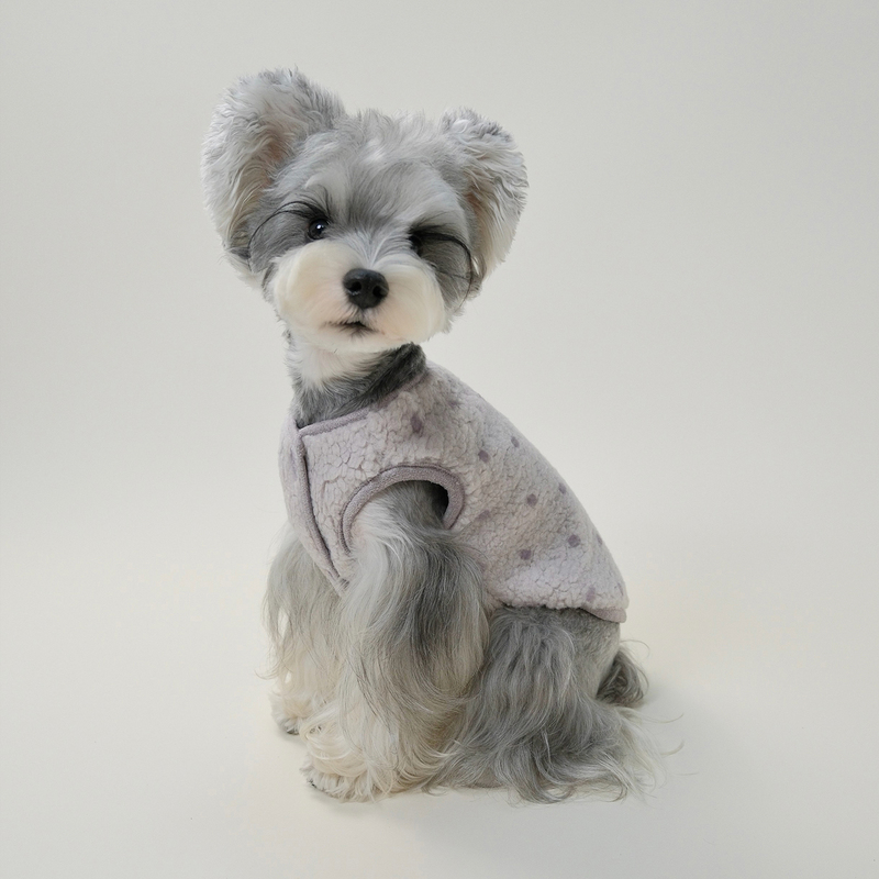Dog Autumn and Winter Furry Vest Clothes Maltese Schnauzer Teddy Bichon Small Dog Pet Thickened Vest