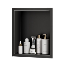 304 stainless steel alcove bathroom embedded toilet storage rack metal custom TV cabinet partition cabinet 3306