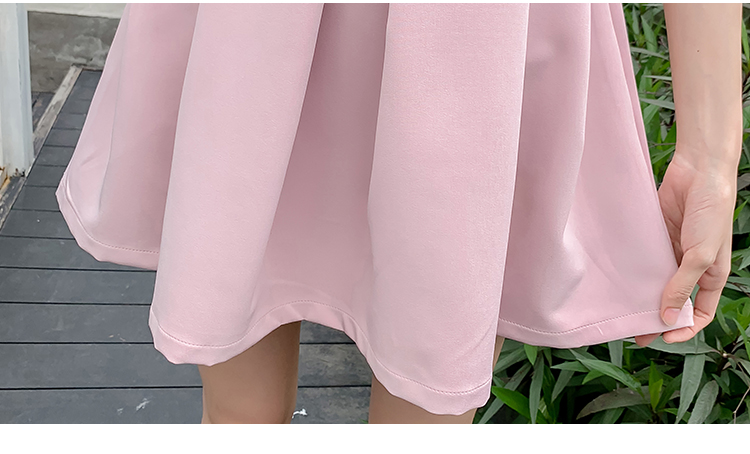 VK旗艦店 韓國學院風修身顯瘦娃娃領氣質短袖洋裝